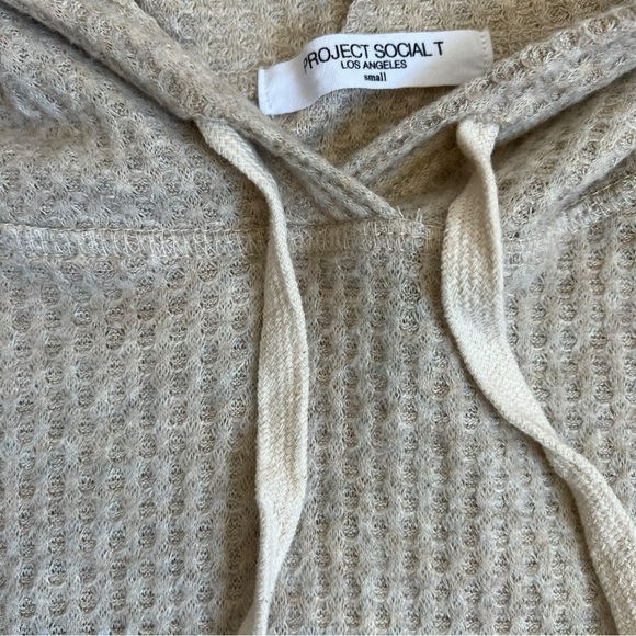 Soft Project Social T Sz M Waffle Knit Pullover Hoodie - Picture 10 of 12